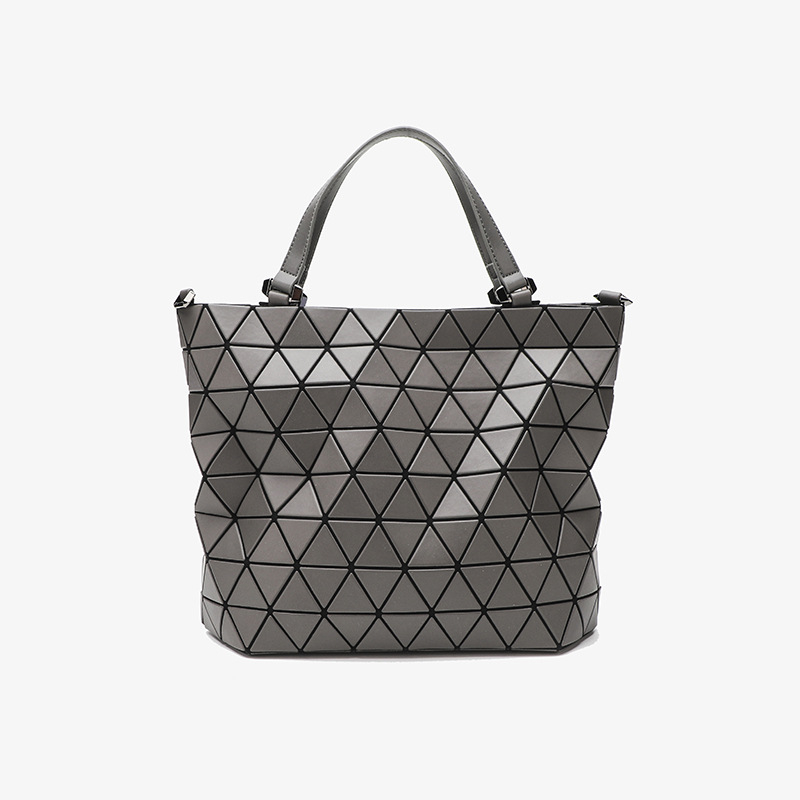 Geantă bucket din PVC - stil stradal, fermoar, buzunar ascuns cu fermoar, curea simplă