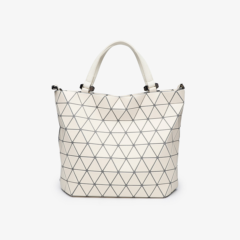 Geantă bucket din PVC - stil stradal, fermoar, buzunar ascuns cu fermoar, curea simplă