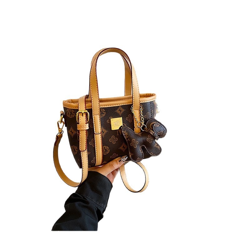 Geantă bucket pentru umăr – Retro european-american, material PU, închidere cu fermoar, căptușeală poliester, buzunar interior ascuns