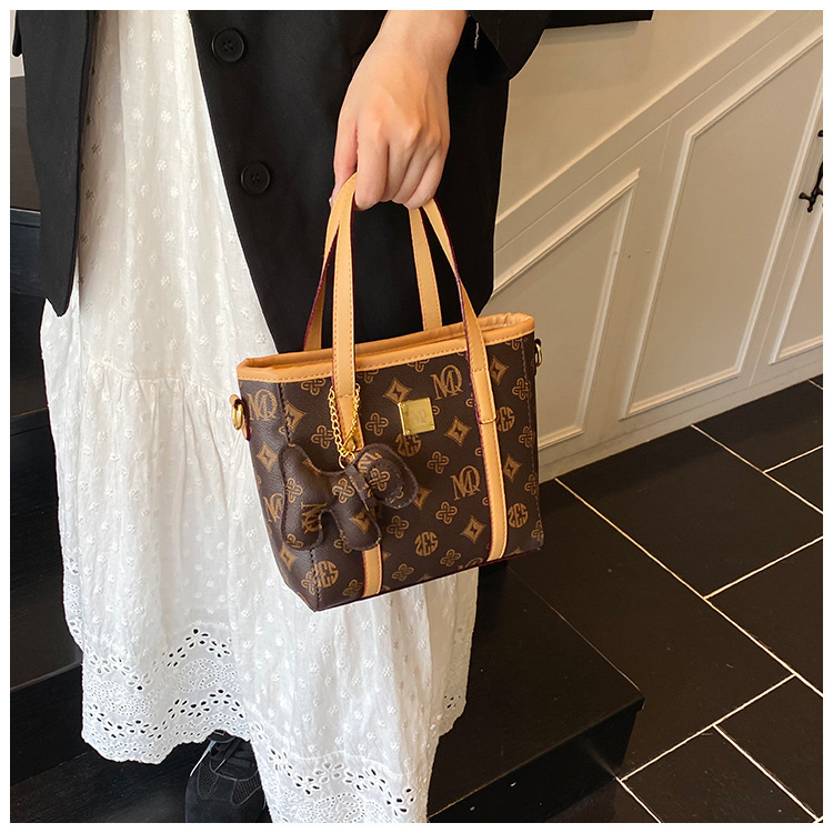 Geantă bucket pentru umăr – Retro european-american, material PU, închidere cu fermoar, căptușeală poliester, buzunar interior ascuns