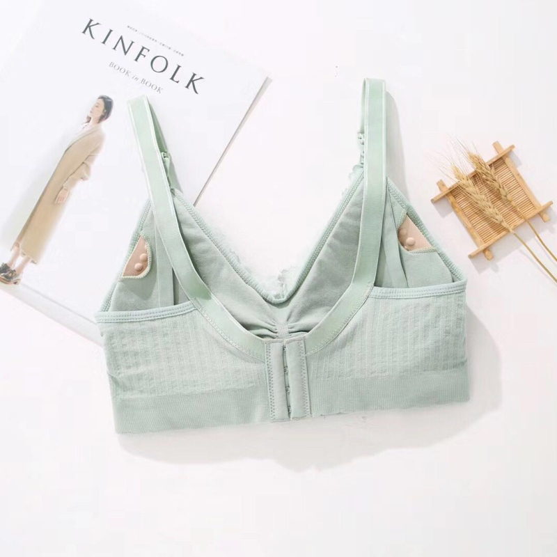 Blue Butterfly Modal Θηλάζον Σουτιέν, χωρίς μεταλλικά, χωρίς ραφές, με δαντελωτό άκρο, λεπτές προμορφωμένες κύπελλες, αερισμένη επένδυση, σταθερά διπλά λουριά