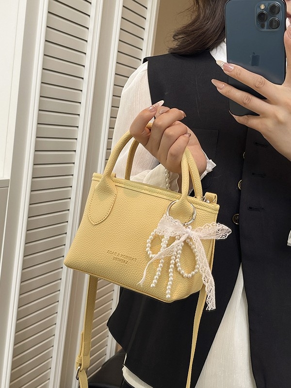 Ženska crossbody bucket torba (PU materijal, street-trend stil, zatvaranje na zip, podstava od poliester, džep za mobitel)