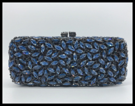 Večernja clutch torbica s metalnim okvirom, stakleni dijamantni ukrasi, 3D životinjski motiv, vodoravni kvadratni oblik, magnetsko zatvaranje