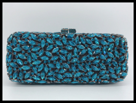 Večernja clutch torbica s metalnim okvirom, stakleni dijamantni ukrasi, 3D životinjski motiv, vodoravni kvadratni oblik, magnetsko zatvaranje