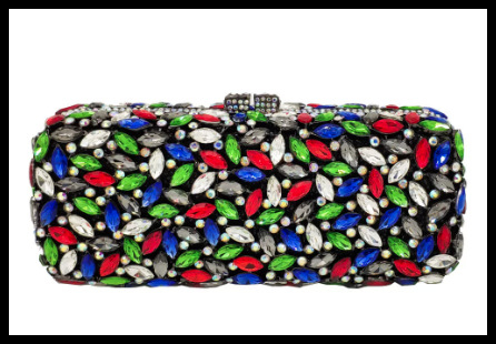 Večernja clutch torbica s metalnim okvirom, stakleni dijamantni ukrasi, 3D životinjski motiv, vodoravni kvadratni oblik, magnetsko zatvaranje