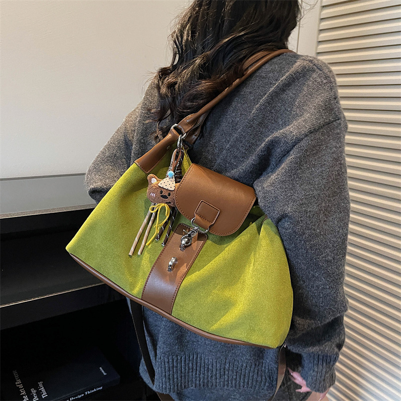 Torba preko ramena crossbody - japansko-korejskog stila, poliester, zatvarač, džep za telefon, zimsko izdanje 2025