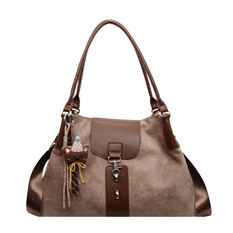 Torba preko ramena crossbody - japansko-korejskog stila, poliester, zatvarač, džep za telefon, zimsko izdanje 2025