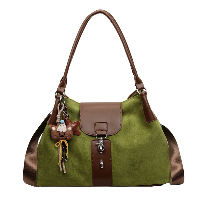 Torba preko ramena crossbody - japansko-korejskog stila, poliester, zatvarač, džep za telefon, zimsko izdanje 2025