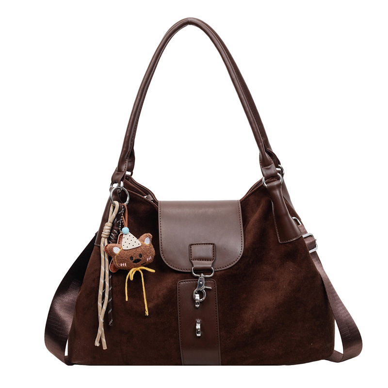 Torba preko ramena crossbody - japansko-korejskog stila, poliester, zatvarač, džep za telefon, zimsko izdanje 2025