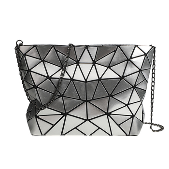 Geantă de umăr din PVC - Simplitate urbană, formă pătrată orizontală, buzunar interior cu fermoar și buzunar pentru telefon