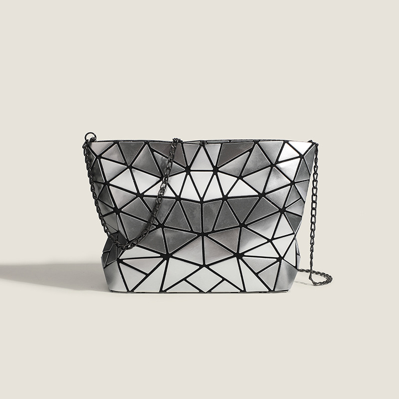 Geantă de umăr din PVC - Simplitate urbană, formă pătrată orizontală, buzunar interior cu fermoar și buzunar pentru telefon