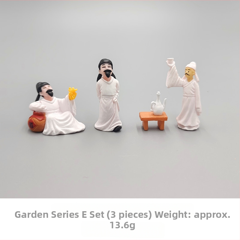 Mini peisaj în miniatură din rășină – decor de grădină în stil antic cu foișor, frunze de lotus, iaz și pod arcuit (Material: rășină; Tip material: plastic, rășină; Categorie: meșteșuguri din rășină; Stil: desen animat)