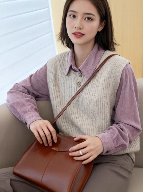 Dámska košeľa z polyesteru, vzor jednofarebný, dlhé rukávy, golier s reverom, voľný strih