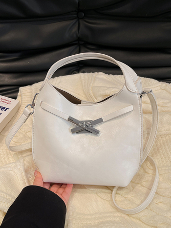 PU bucket torba, minimalistički dizajn, magnetsko zatvaranje, crossbody s jednim remenom, unutarnja džep za dokumente