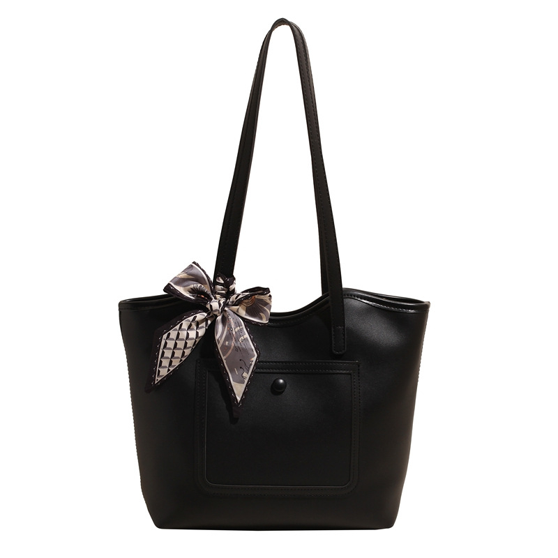 Tote bag — PU materijal, gradski jednostavan stil, horizontalni četverokutni oblik, zatvarač, laminirani unutarnji džep