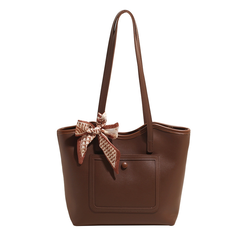 Tote bag — PU materijal, gradski jednostavan stil, horizontalni četverokutni oblik, zatvarač, laminirani unutarnji džep