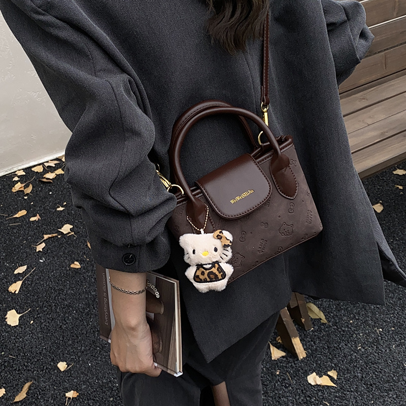 Geantă tip găleată cu curea simplă, PU material, închidere cu fermoar, buzunar interior cu fermoar, 2025 iarnă lansare