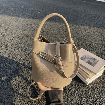 Corduroy bucket torba, gradski minimalistički stil, magnetska kopča, model 9920