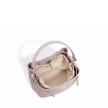 Bucket torba u korejskom stilu od prave kože, Ultra-Fiber podstava, oblik kante, model FJ3120