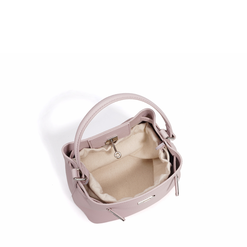 Bucket torba u korejskom stilu od prave kože, Ultra-Fiber podstava, oblik kante, model FJ3120