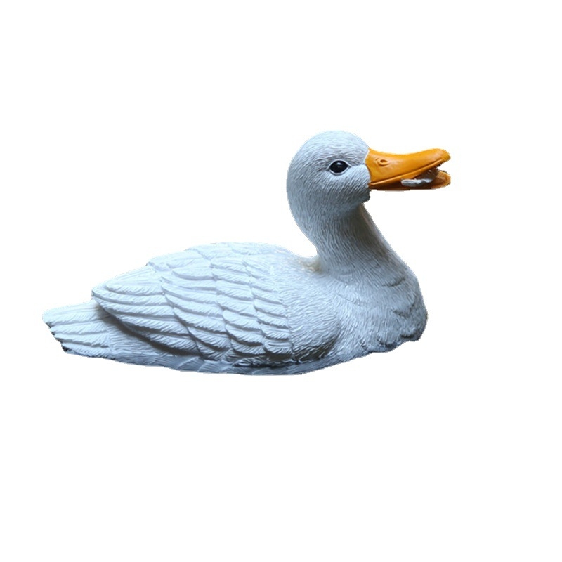 Ornamente din rășină pentru grădină: rață plutitoare și broscuță pentru iaz și peisajul grădinii – stil modern minimalist