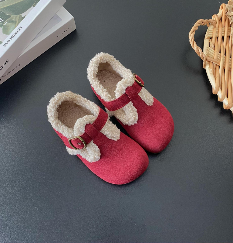 Dječje cipele s Velcro za zimu i jesen, baršunasti gornji dio, PU ulošak, pamukova podstava, gumeni potplat