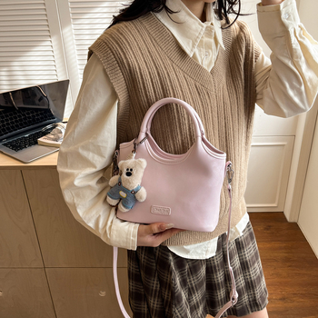 Geantă bucket urban minimalist din Super Fiber, închidere magnetică, buzunar interior cu fermoar