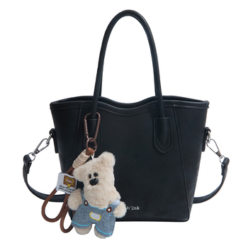 Geantă bucket din PU, stil urban minimalist, închidere magnetică, curea simplă, buzunar pentru telefon, primăvara 2026