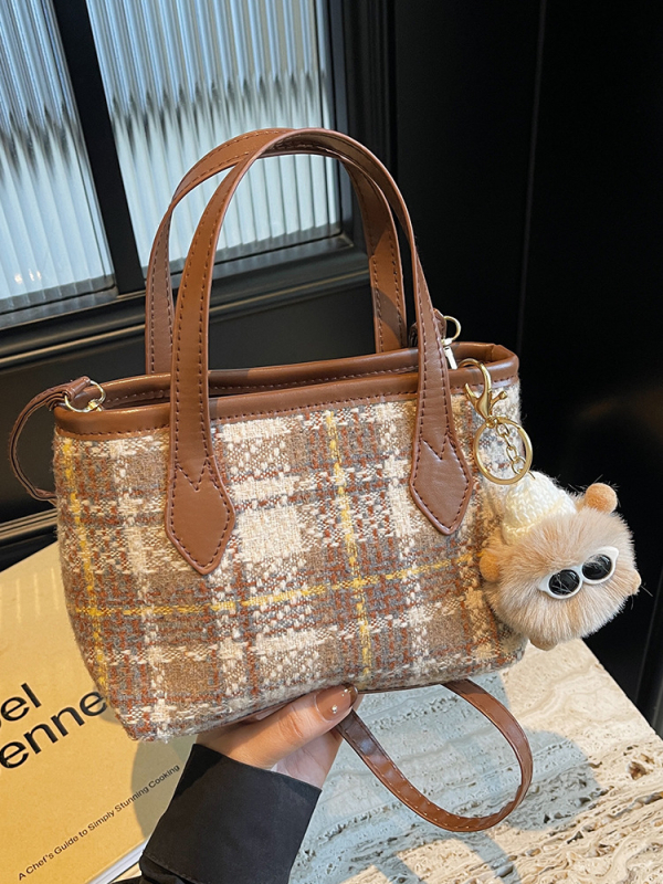Ženska bucket bag – PU materijal, zatvarač, poliester podstava, horizontalni četverokutni oblik, džep za kameru