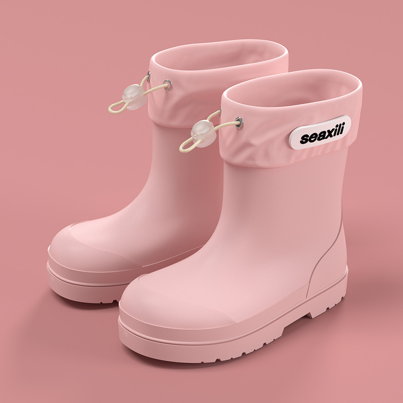 Dječje kišne čizme u japanskom stilu, unisex, PVC, niski kroj, ravna potpetica, za dob 4–12 godina
