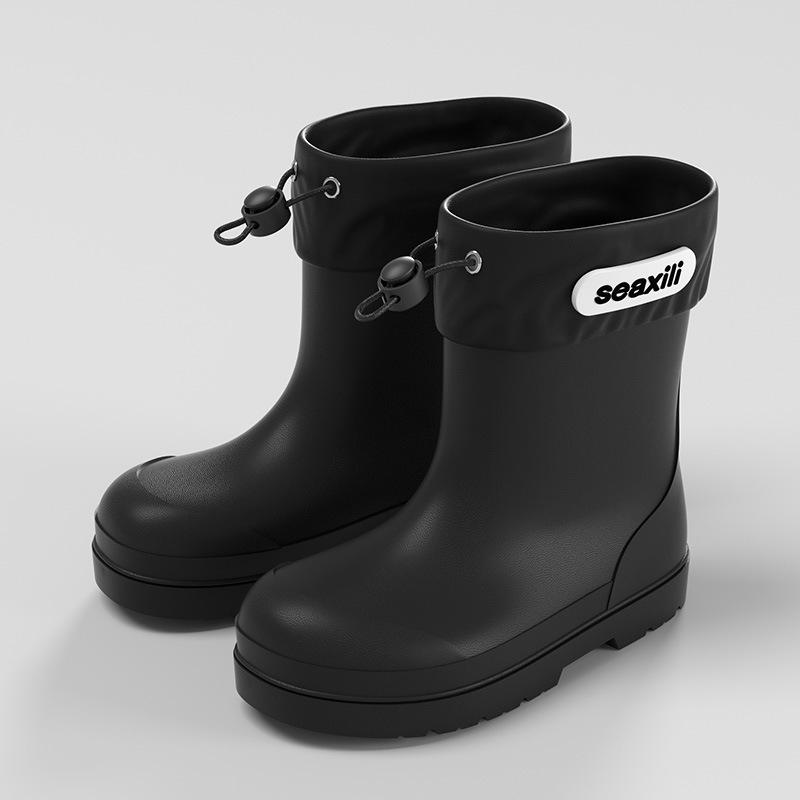 Dječje kišne čizme u japanskom stilu, unisex, PVC, niski kroj, ravna potpetica, za dob 4–12 godina