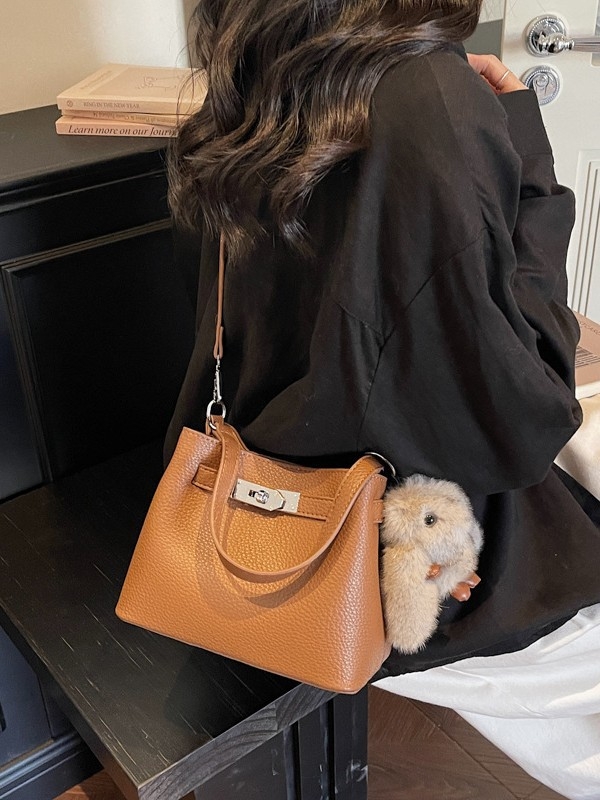Bani Cat PU torba-tip košara, otvaranje šnira, crossbody preko jednog ramena