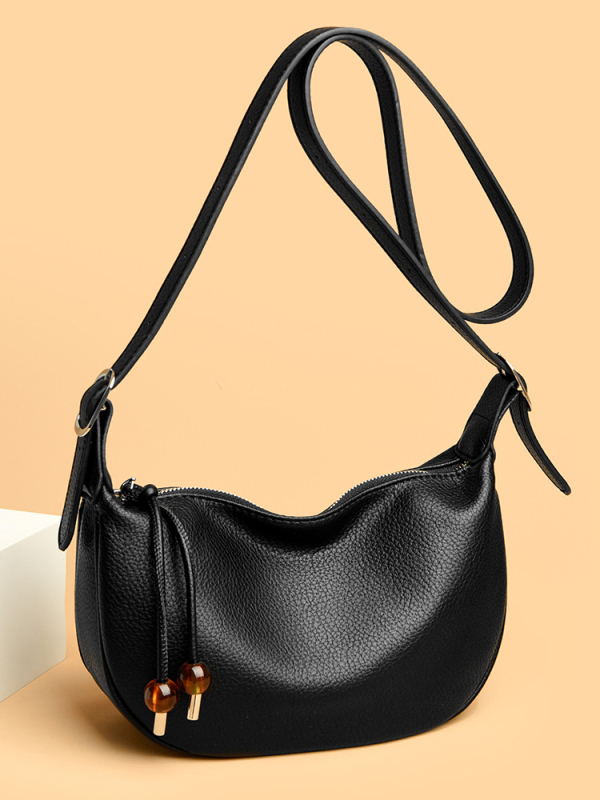 Dumpling Bag za žene — (Urban stil; PU materijal; Stil Dumpling Bag; Otvaranje na zatvarač; Unutarnji džepovi: džep sa zatvaračem i džep za mobitel)