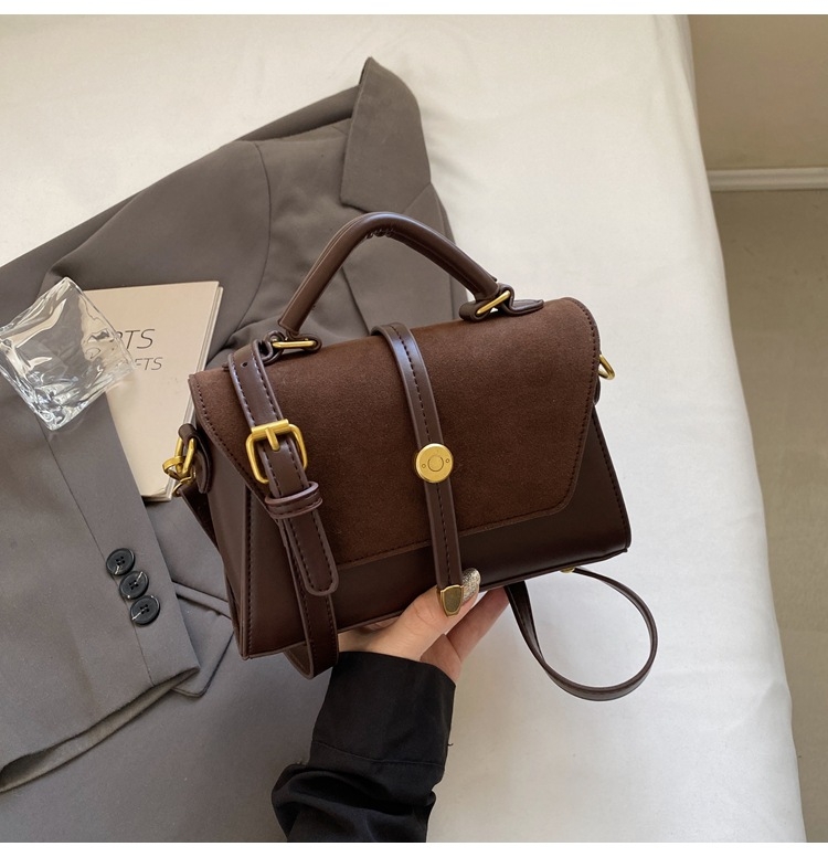 Crossbody mini kvadratna torbica, PU materijal, gradski stil, džep za telefon, zatvaranje poklopcem