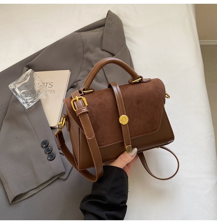 Crossbody mini kvadratna torbica, PU materijal, gradski stil, džep za telefon, zatvaranje poklopcem