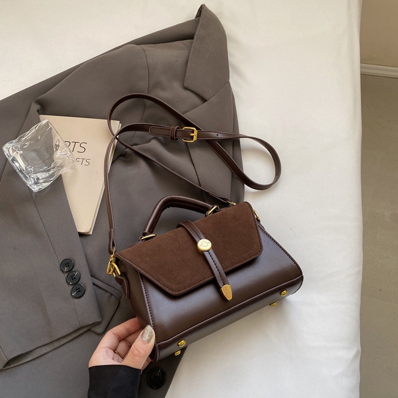 Crossbody mini kvadratna torbica, PU materijal, gradski stil, džep za telefon, zatvaranje poklopcem