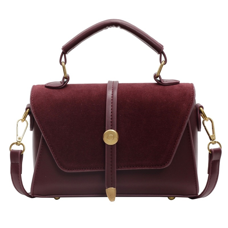 Crossbody mini kvadratna torbica, PU materijal, gradski stil, džep za telefon, zatvaranje poklopcem