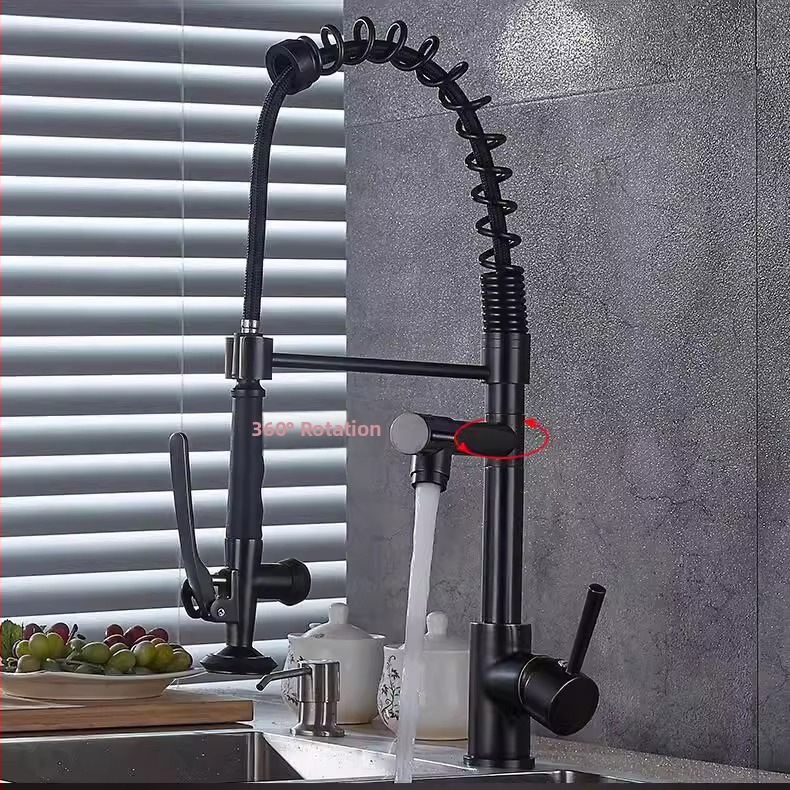 Kuchynský drezový kohút s meďou, keramickým jadrom ventilu a dvojitým prepojením