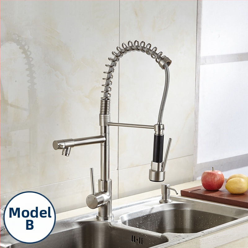 Kuchynský drezový kohút s meďou, keramickým jadrom ventilu a dvojitým prepojením