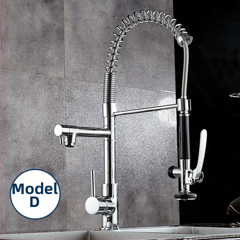 Kuchynský drezový kohút s meďou, keramickým jadrom ventilu a dvojitým prepojením