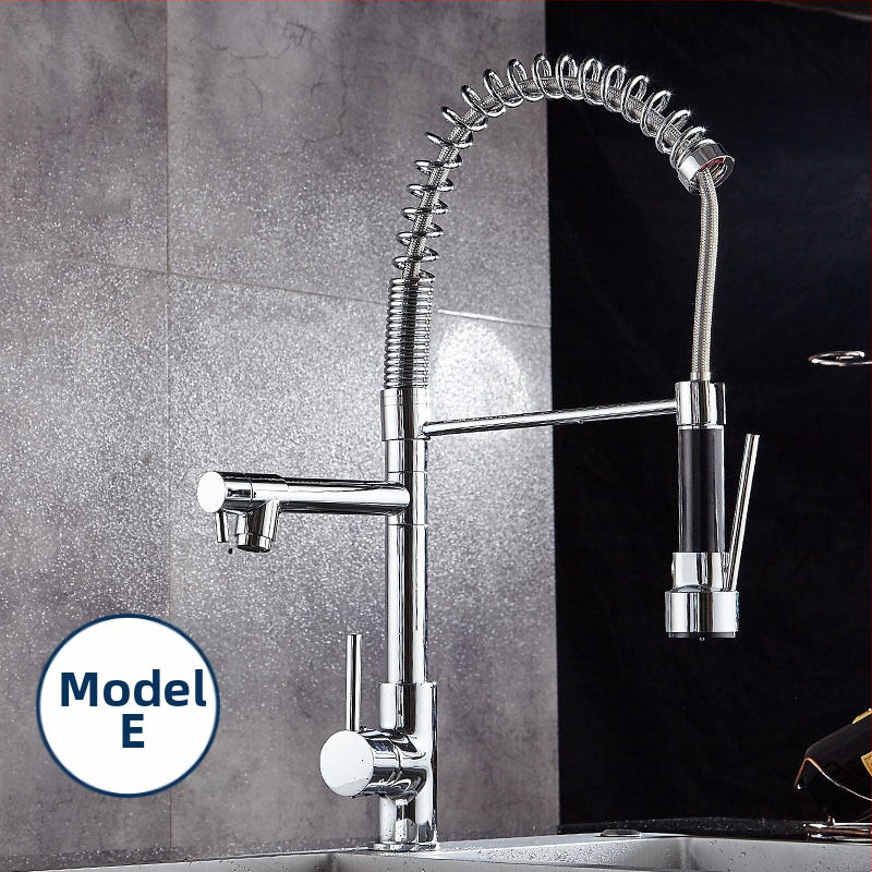 Kuchynský drezový kohút s meďou, keramickým jadrom ventilu a dvojitým prepojením