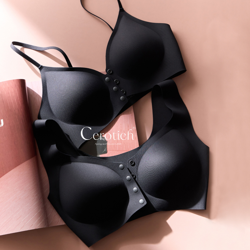 Cerotich Θηλάζον Σουτιέν Με Μπροστινό Κούμπωμα – Άνετο Για Όλα Τα Στάδια, Νάιλον/Πολυαμίδιο, Σταθερές Διπλές Тιράντες, Λεπτές Μορφοποιημένες Κούπες