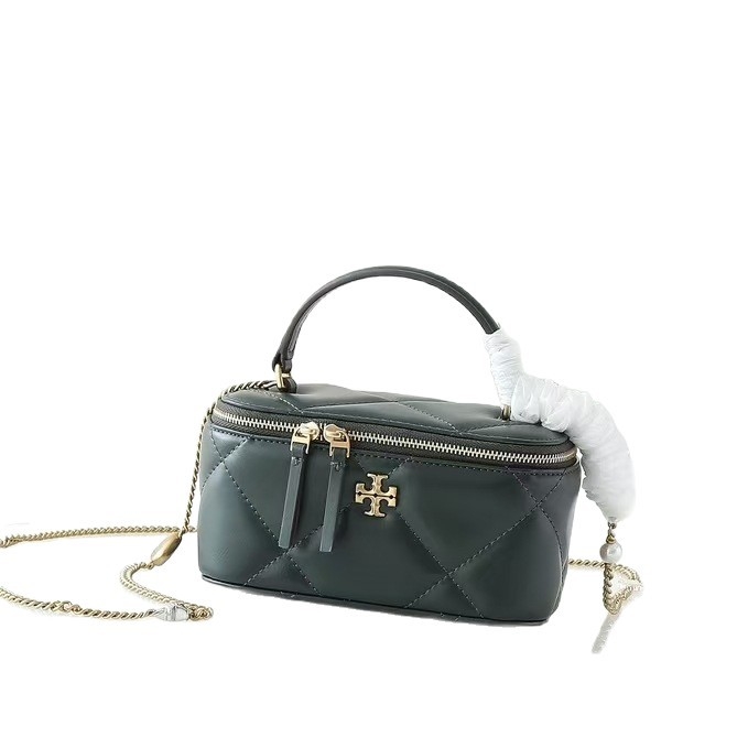 Crossbody torba s lancem, cilindrični oblik kutije, prirodna koža, zatvaranje zipom, unutarnja džep za telefon — street fashion
