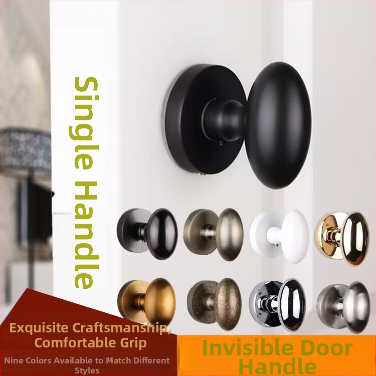 Jednostranná guľová rukoväť pre skryté dvere, kruhový tvar, ľahký luxusný štýl; materiál: zliatina zinku; povrchová úprava: elektrolytické pokovovanie; použitie: len rukoväť; model: jednostranná guľová rukoväť