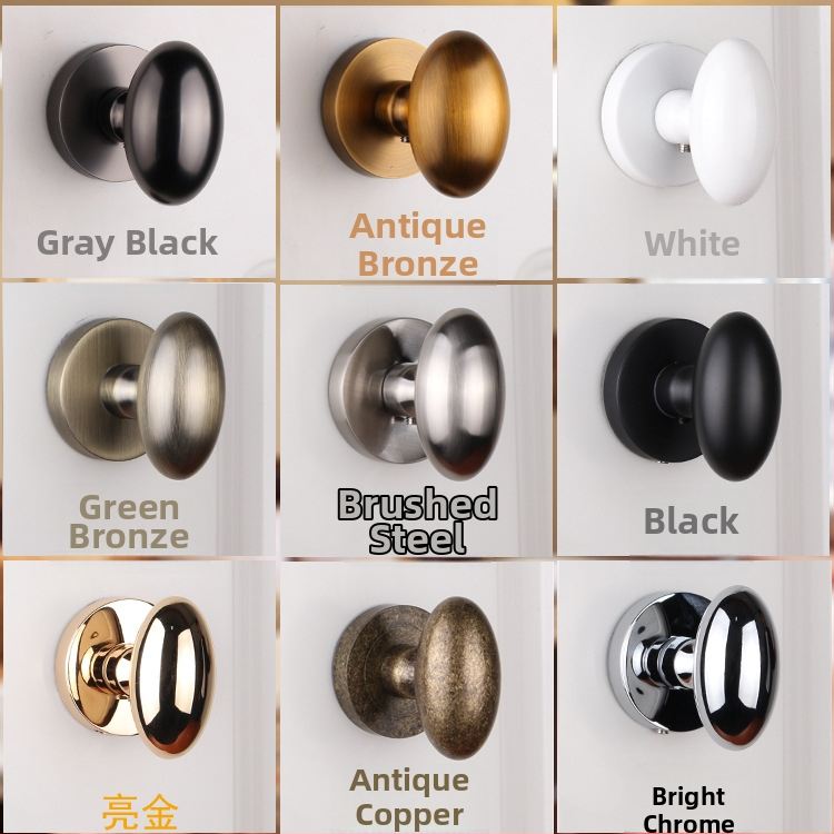 Jednostranná guľová rukoväť pre skryté dvere, kruhový tvar, ľahký luxusný štýl; materiál: zliatina zinku; povrchová úprava: elektrolytické pokovovanie; použitie: len rukoväť; model: jednostranná guľová rukoväť