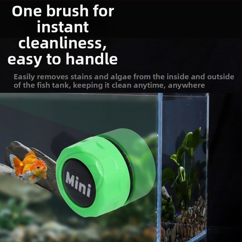 Magnetický čistič skla akvária s keramickým a aktívnym uhlím, hmotnosť 20 g, balenie 10 ks