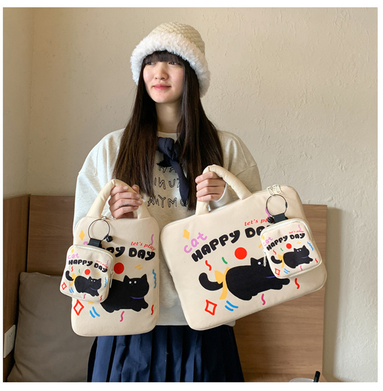 Geantă pentru laptop în stil street-trend, cu model anime (nylon; anti-furt; căptușeală poliester; unisex)