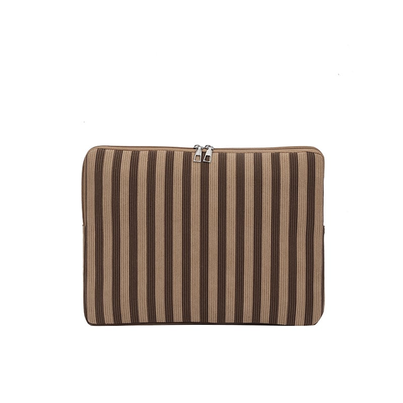 Corduroy zaštitna futrola za tablet i prijenosno računalo, prugasti uzorak, gradski minimalistički stil, prozračna, otporna na habanje, podstava od poliestera