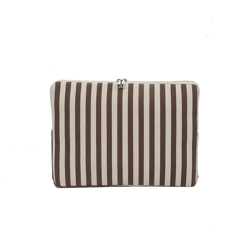 Corduroy zaštitna futrola za tablet i prijenosno računalo, prugasti uzorak, gradski minimalistički stil, prozračna, otporna na habanje, podstava od poliestera