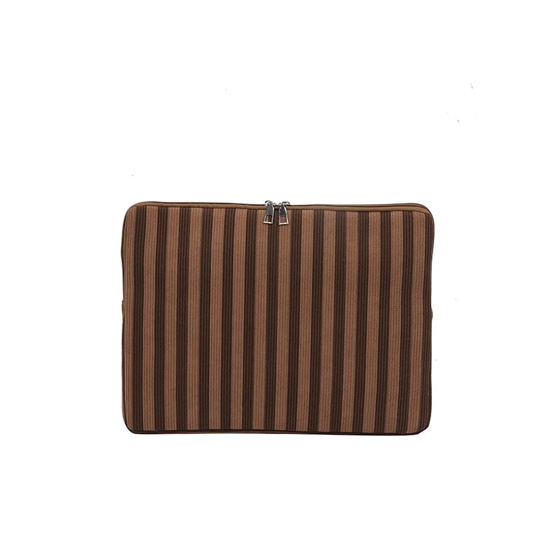 Corduroy zaštitna futrola za tablet i prijenosno računalo, prugasti uzorak, gradski minimalistički stil, prozračna, otporna na habanje, podstava od poliestera